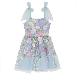 NEW Rare Editions Floral Embroidered Girls Dress- Size 7